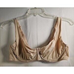 Dobreva Bra Size 40B Nude Underwire Bra Wide Strap Support Beige